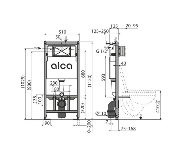 Унитаз + инсталляция CREAVIT    интернет магазин сантехники BATHPOINT